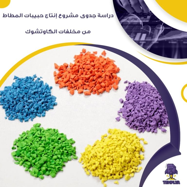 دراسة جدوى مشروع إنتاج حبيبات المطاط من مخلفات الكاوتشوك (جاهز PDF -DOC)