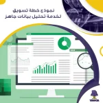نموذج خطة تسويق لخدمة تحليل بيانات جاهز