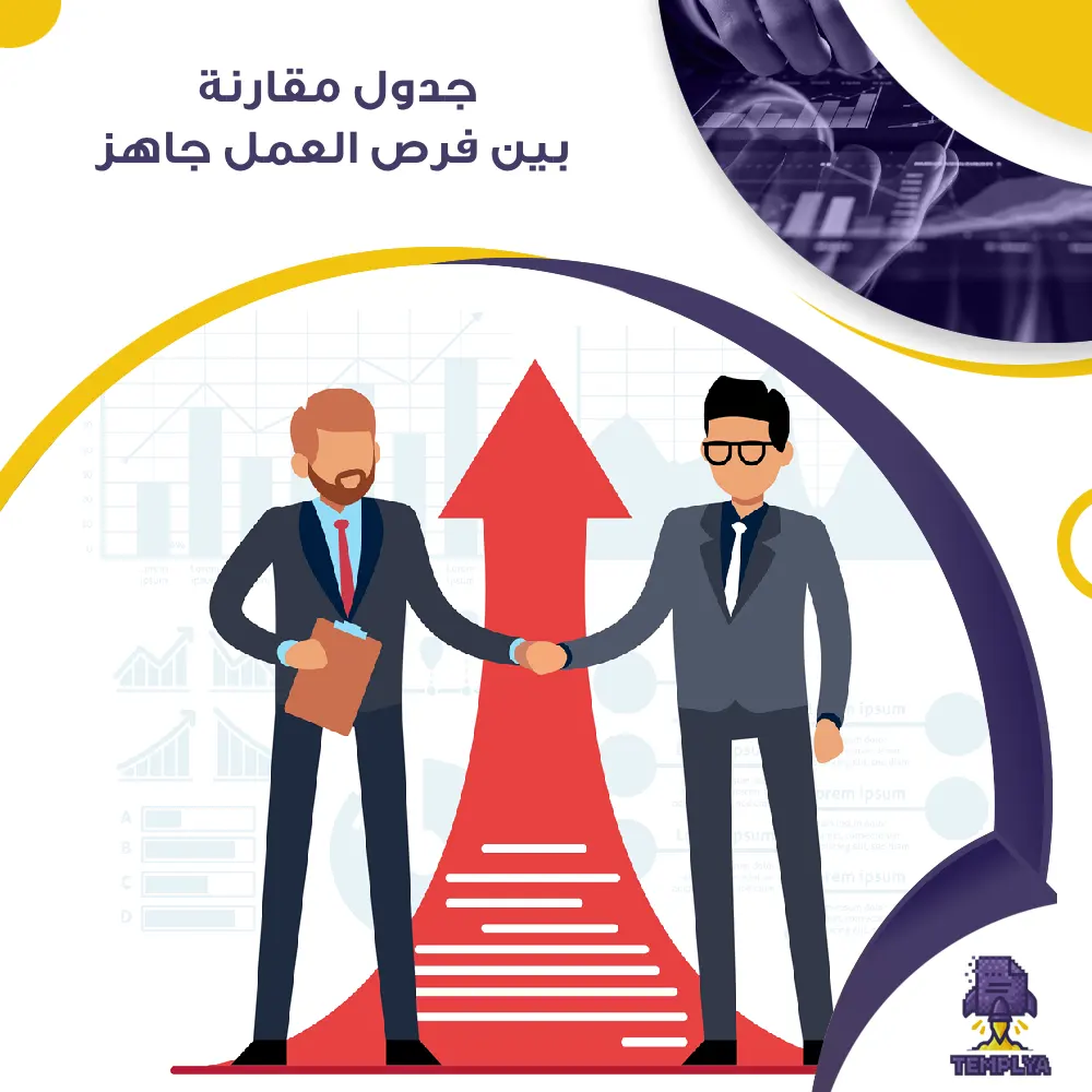 جدول مقارنة بين فرص العمل جاهز جدول مقارنة بين فرص العمل جاهز