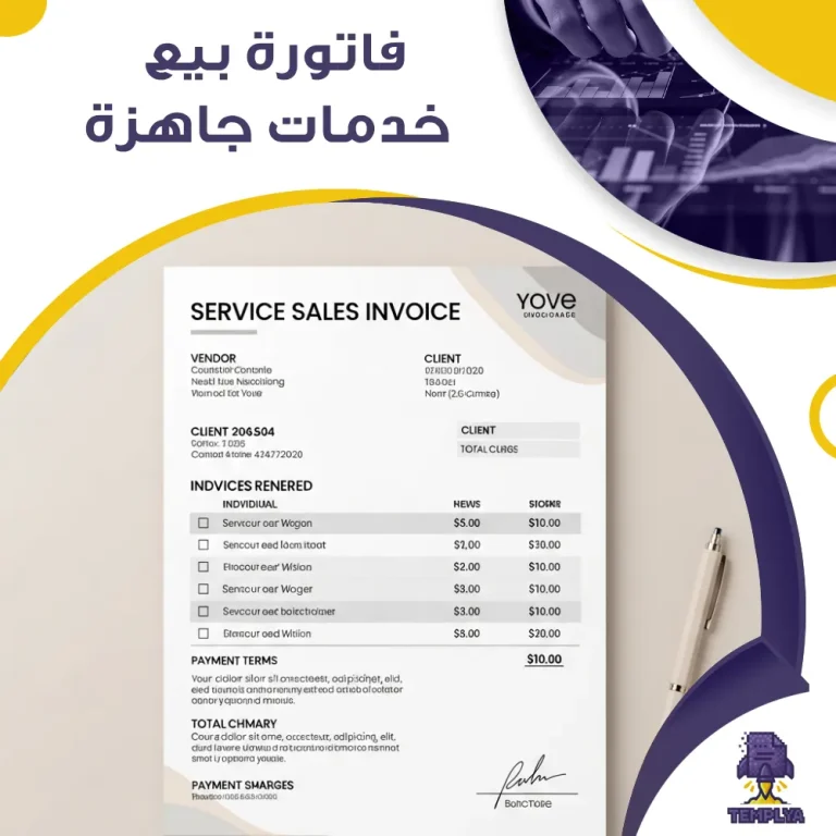 فاتورة بيع خدمات جاهزة
