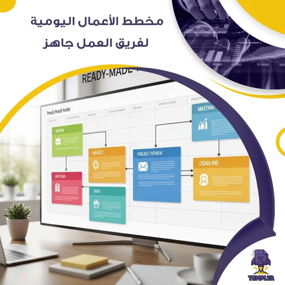 مخطط الأعمال اليومية لفريق العمل جاهز مخطط الأعمال اليومية لفريق العمل جاهز