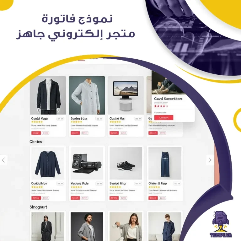 نموذج فاتورة متجر إلكتروني جاهز